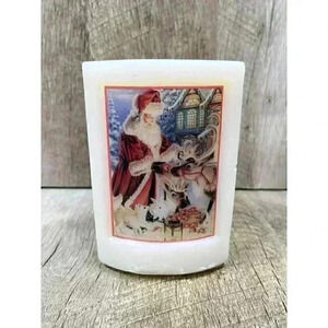 Dona Gelsinger Glowing Art Christmas Candle Unused Santa Reindeer Snow Fox Bunny